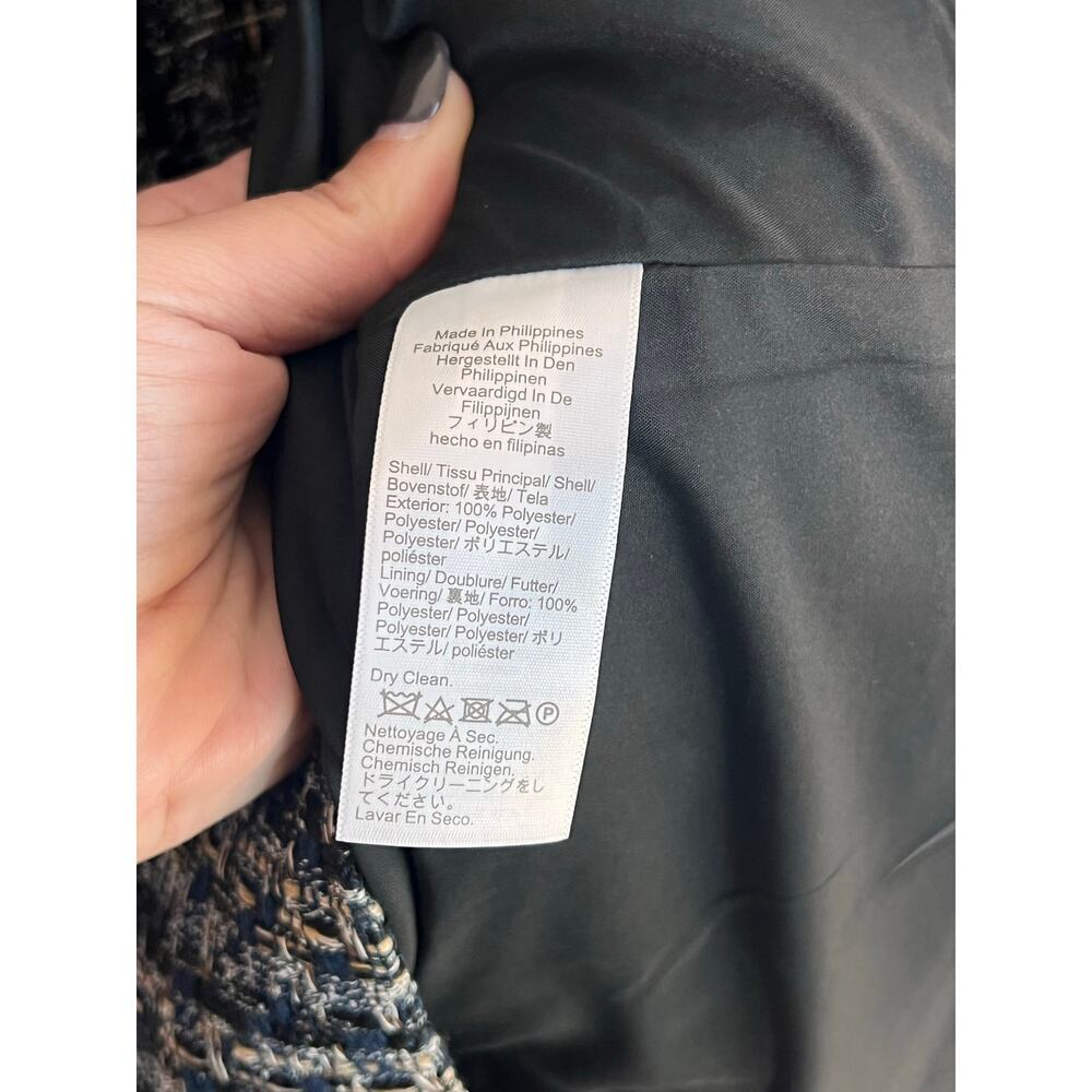 NWT J. Crew Navy and White Tweed Mini Dress - Picture 7 of 11